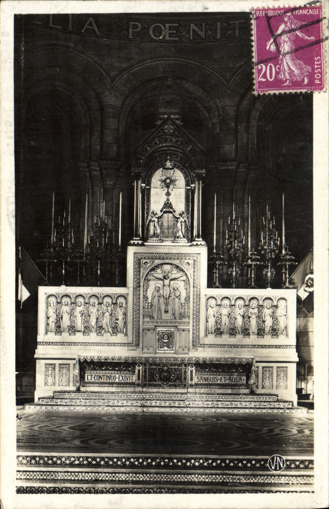 VINTAGE POSTCARD Paris Basilica of the Sacring Heart the Master Furnace bridge