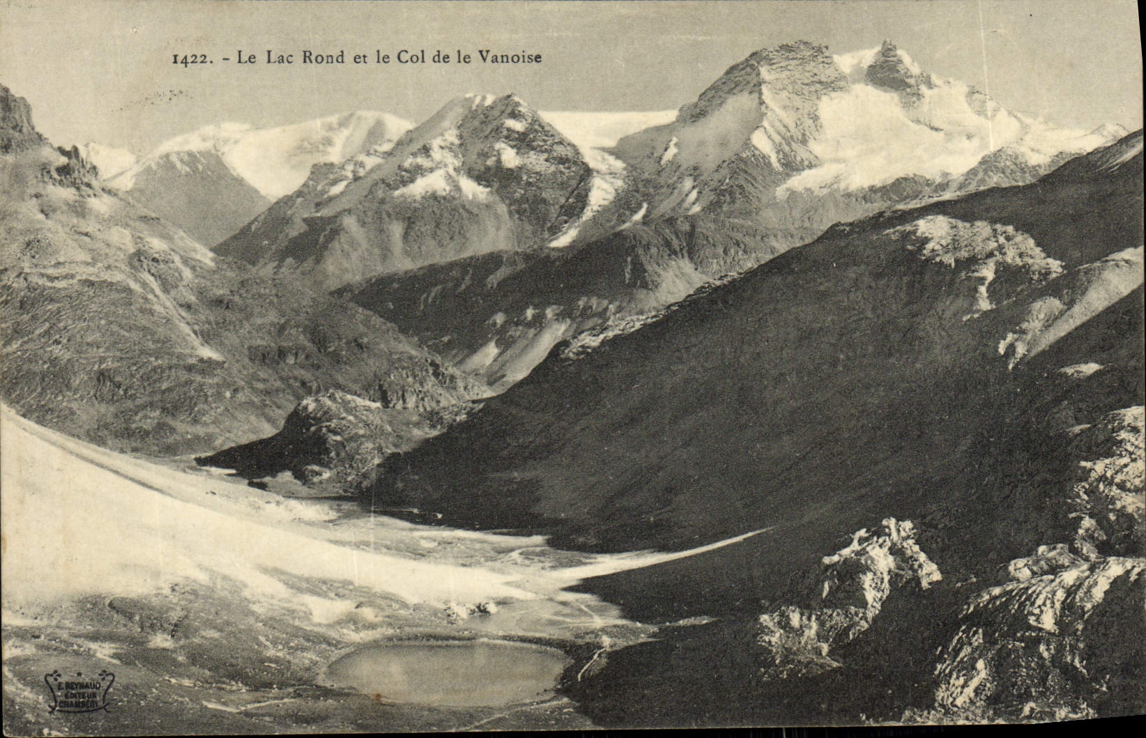 VINTAGE POSTCARD the Round Lake and the Collar of Vanoise
