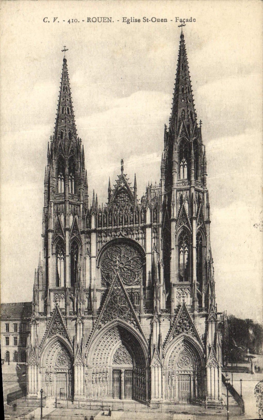 CPA Rouen Eglise St Ouen Facade