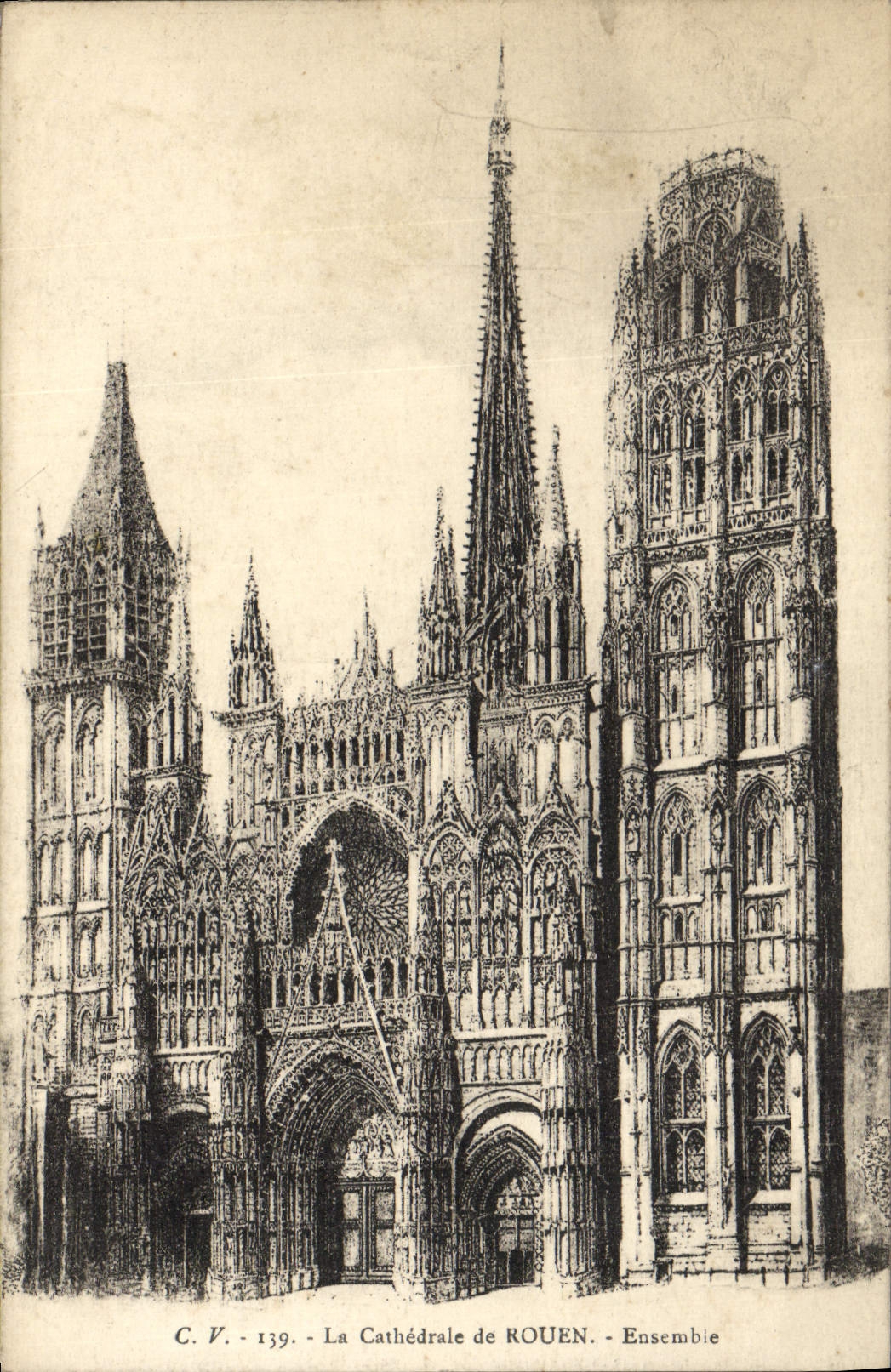 CPA La Cathedrale de Rouen Ensemble