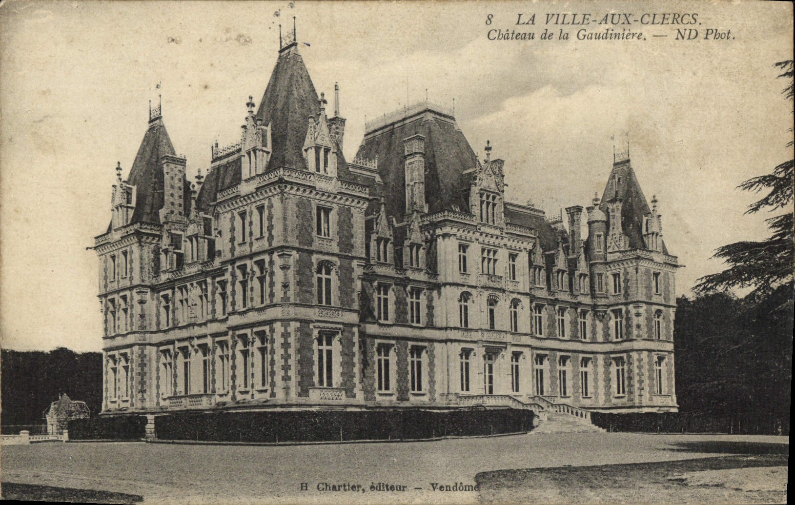 CPA La Ville Aux Clercs Chateau de la Gaudiniere