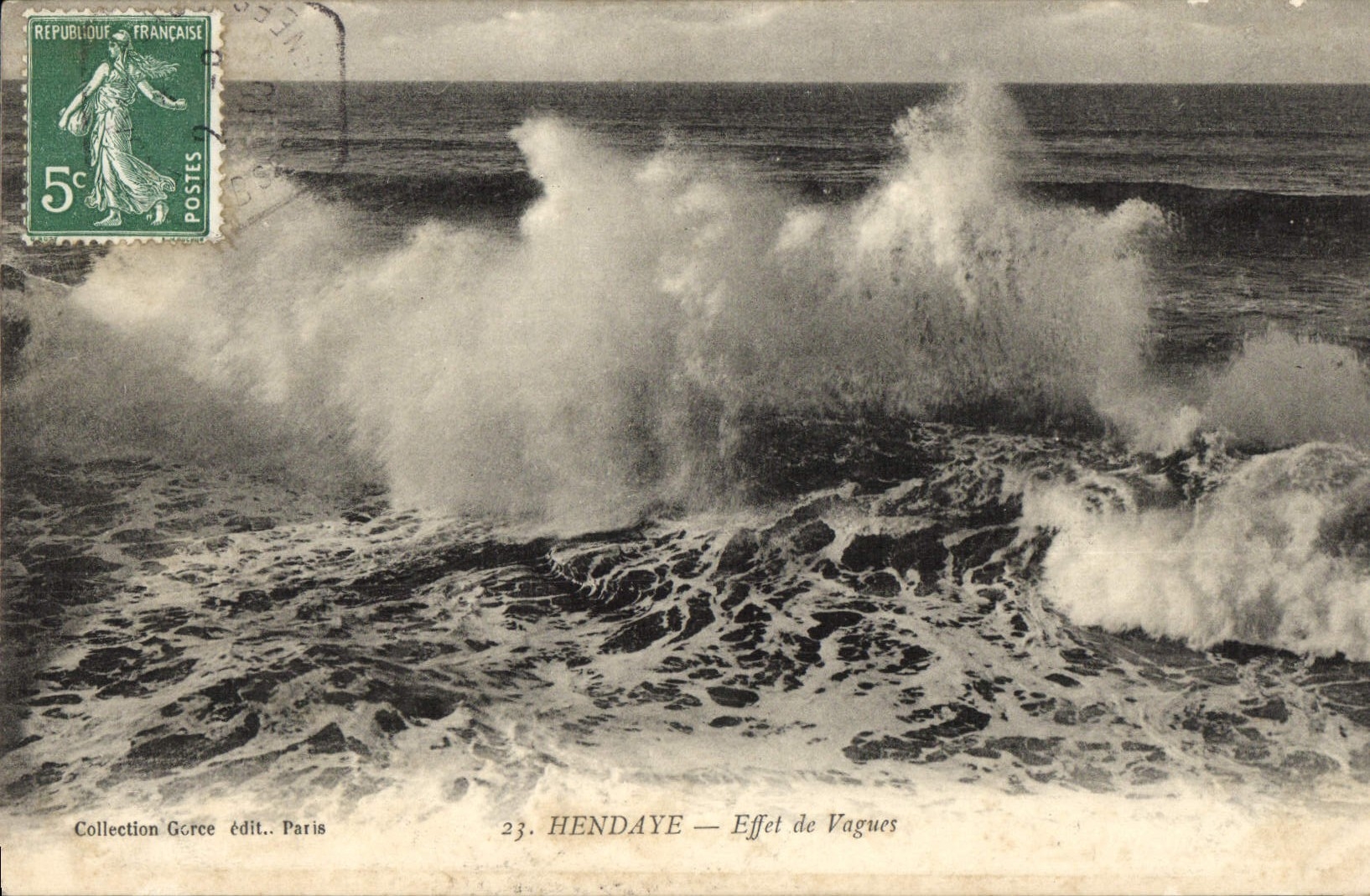 CPA Hendaye Effet de Vagues