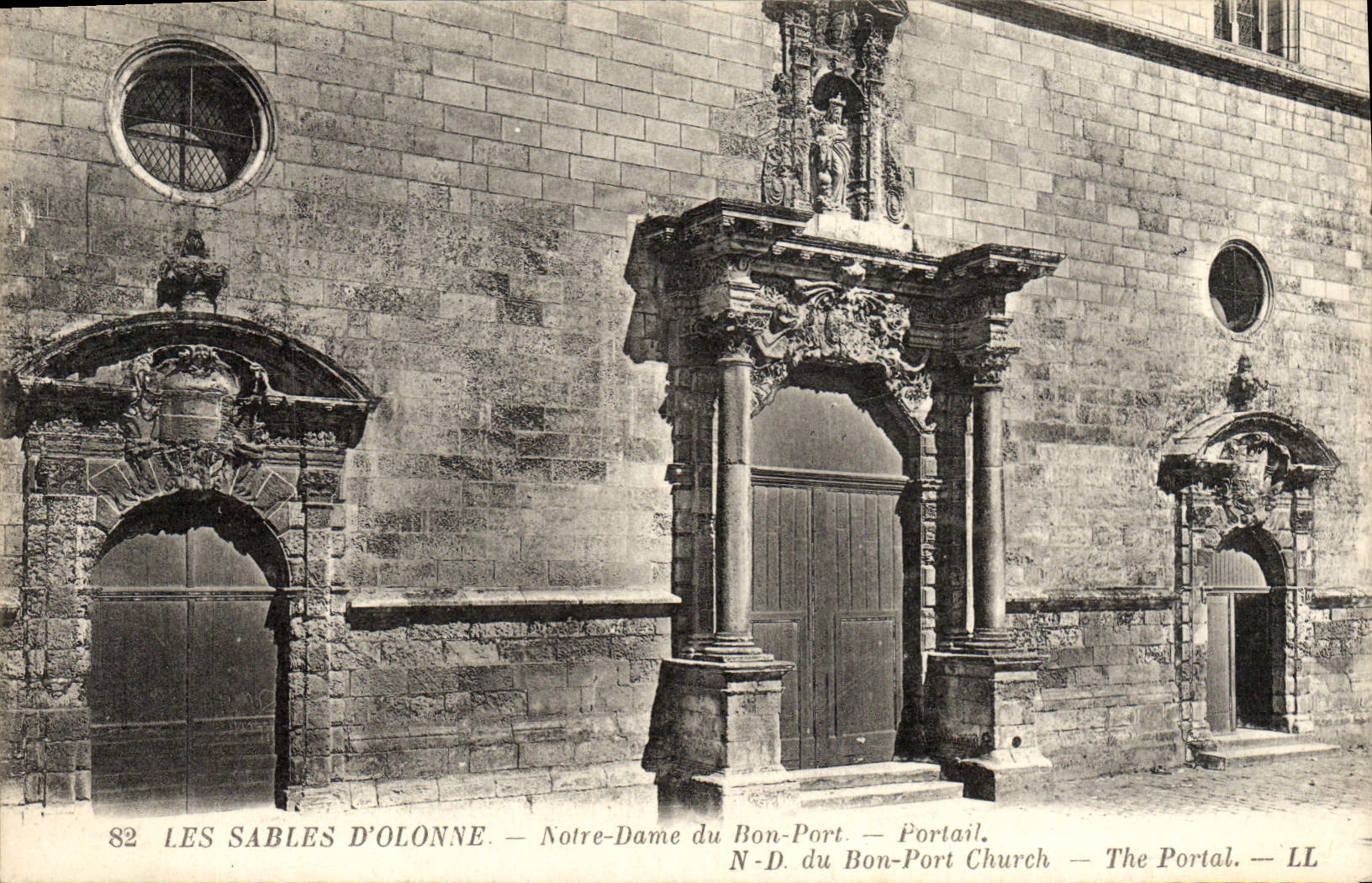 POSTAL Sables d'Olonne Notre Dame de la VENDIMIA de la buena puerta portuaria