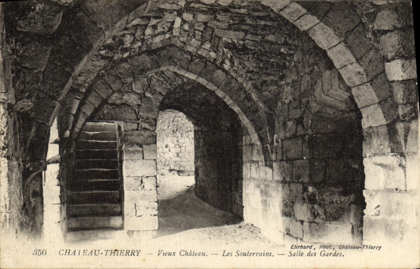 VINTAGE POSTCARD Thierry Castle Old Castle the Undergrounds Room of the guards