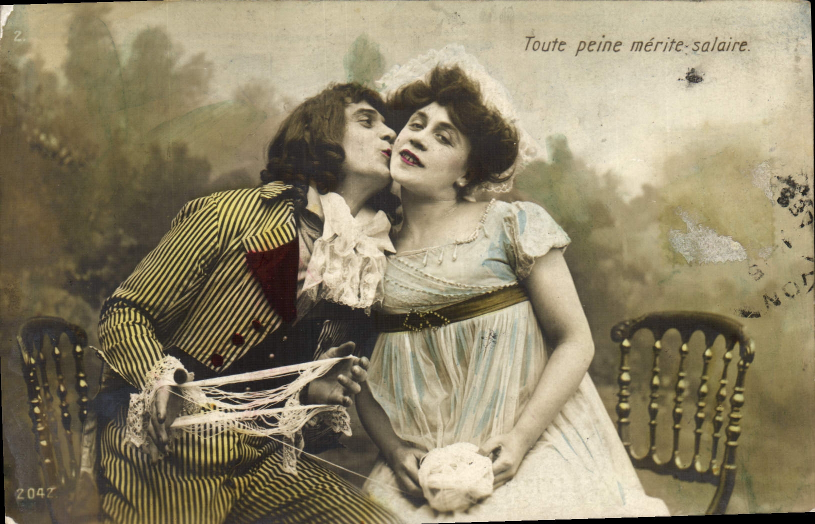 CPA Toute Peine merite salaire Femme