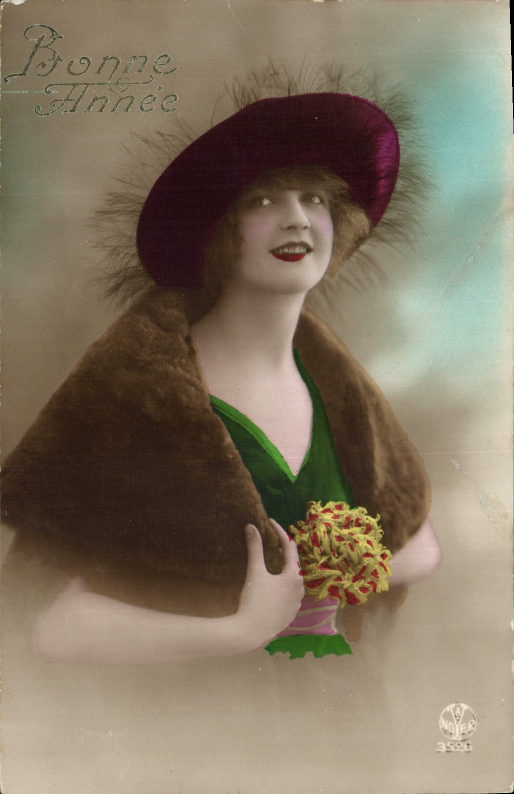 CPA Fantaisie Femme Bonne Annee