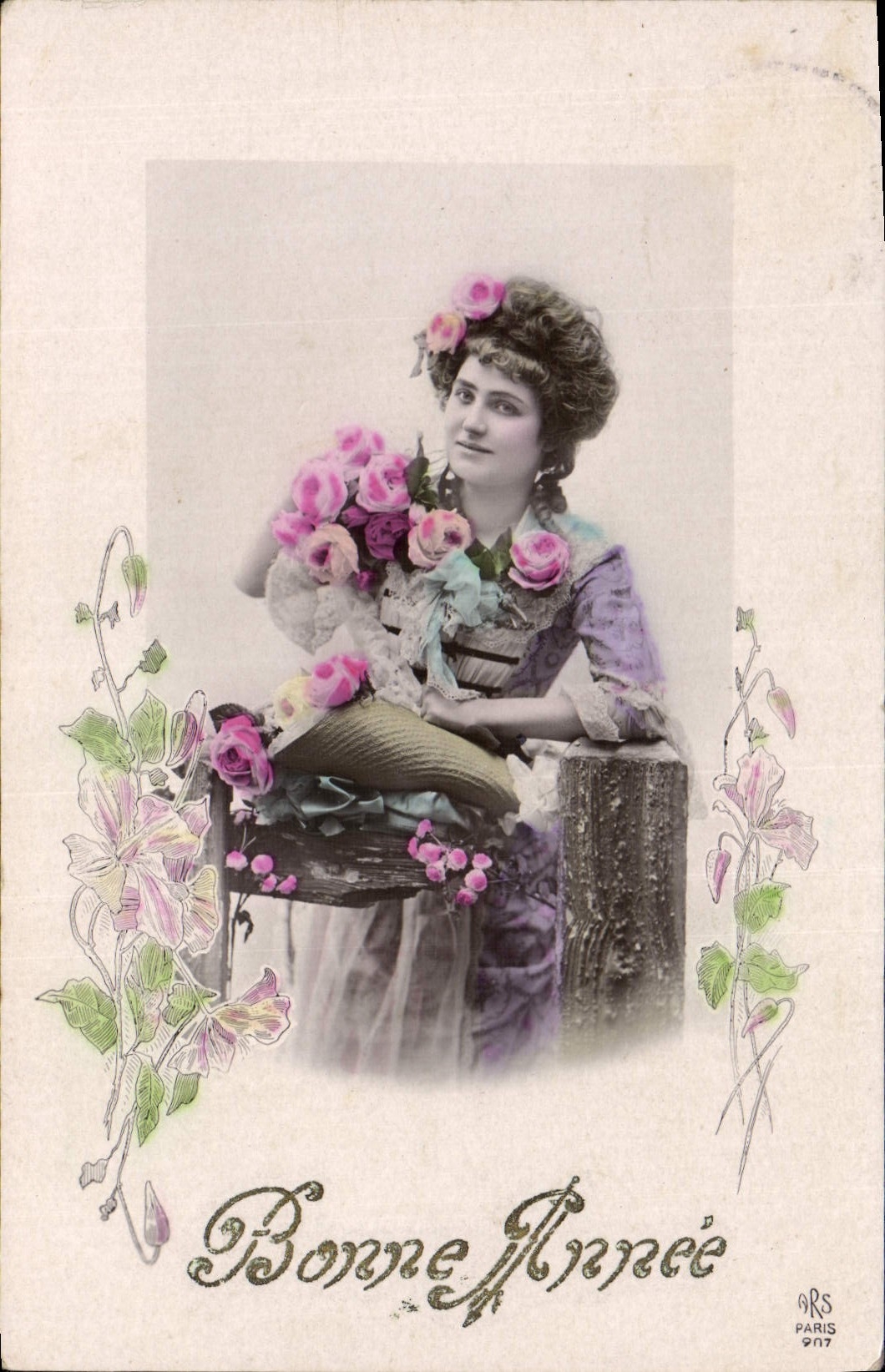 CPA Fantaisie Femme Bonne Annee