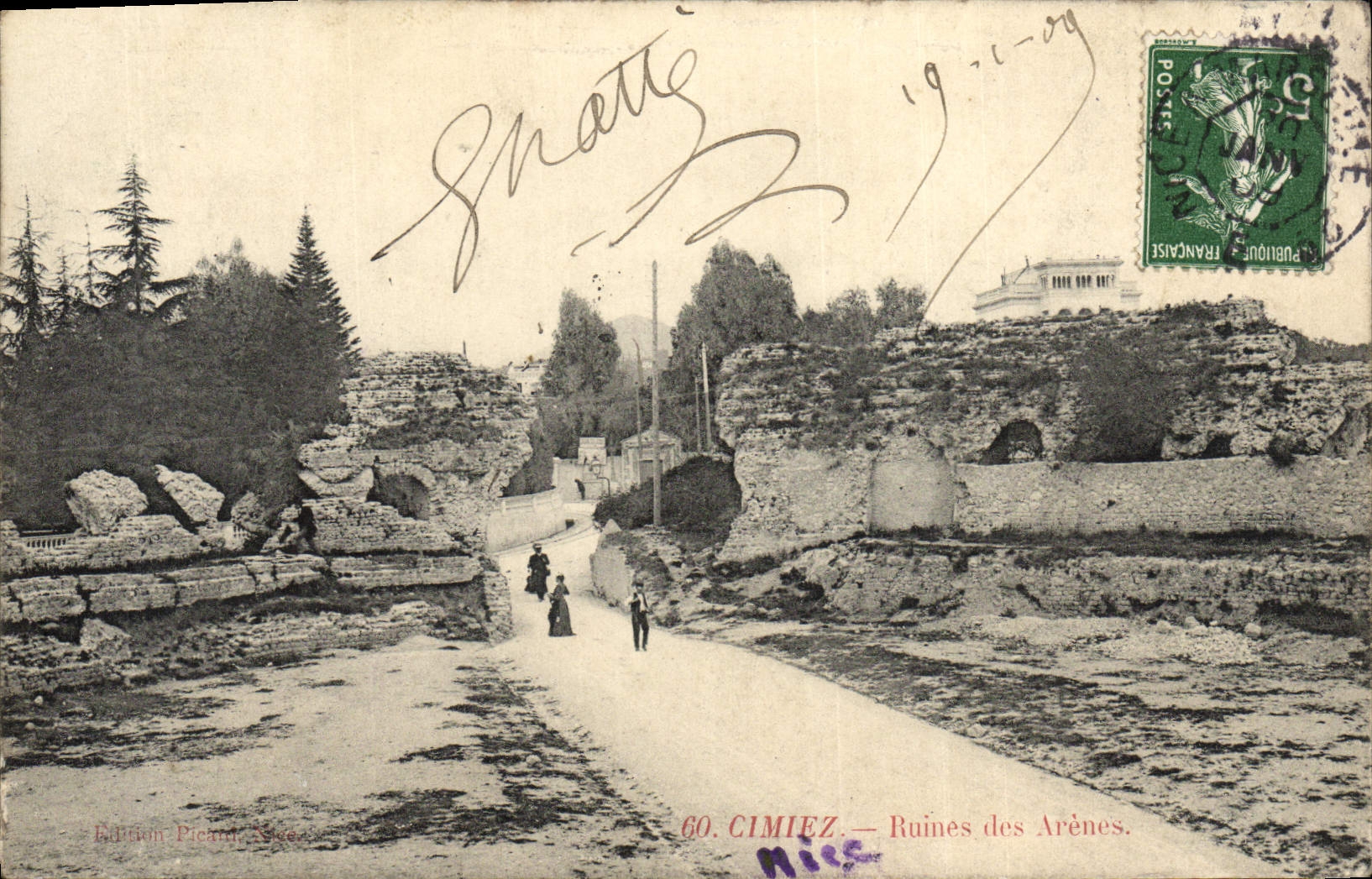 CPA Cimiez Ruines des Arenes