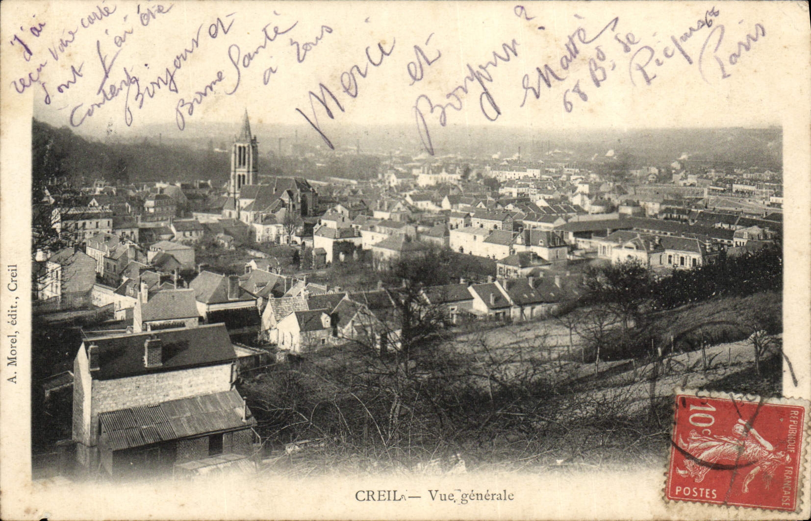 CPA Creil Vue Generale