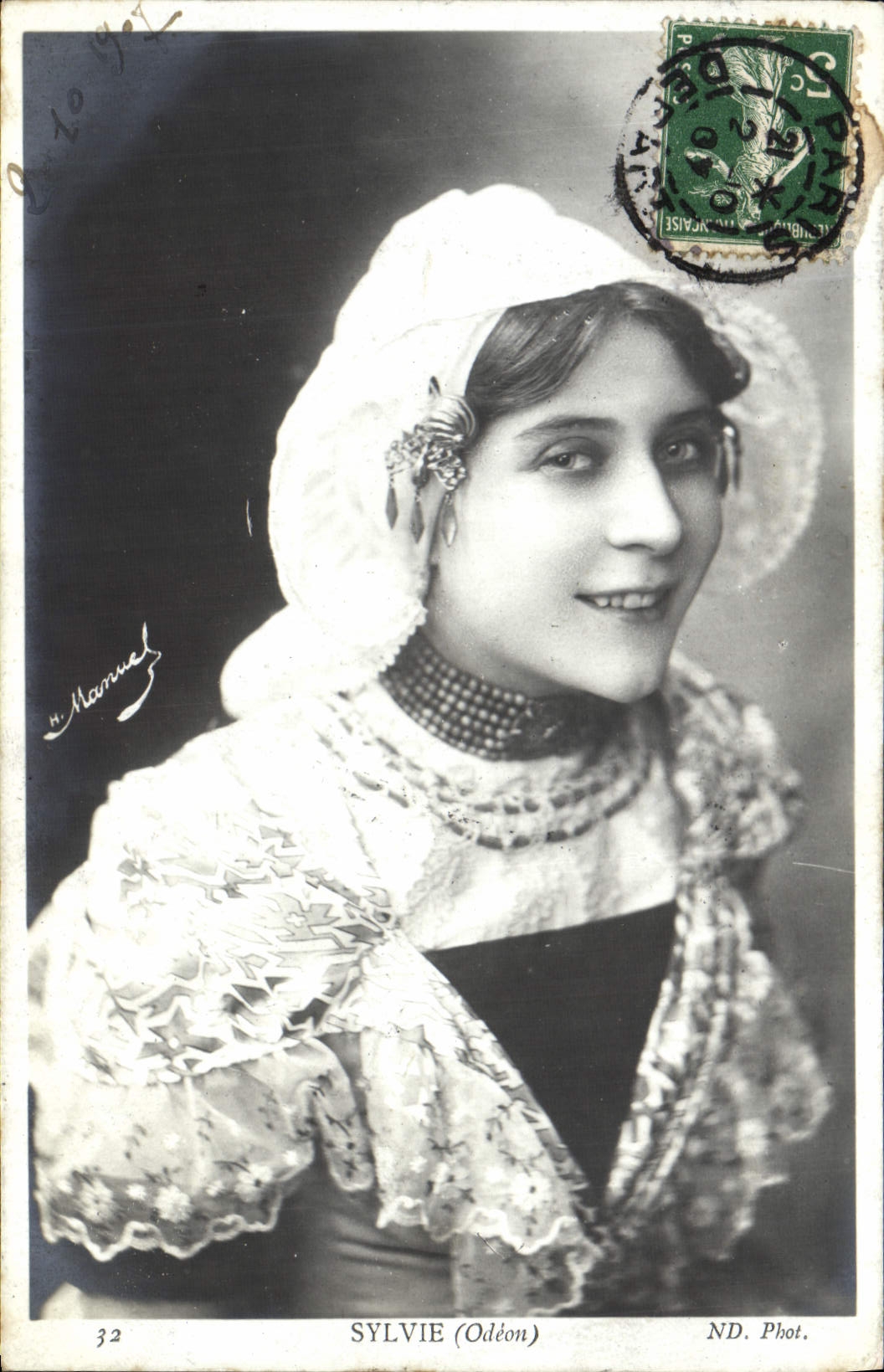 VINTAGE POSTCARD Fantasy Woman Sylvie Odeon