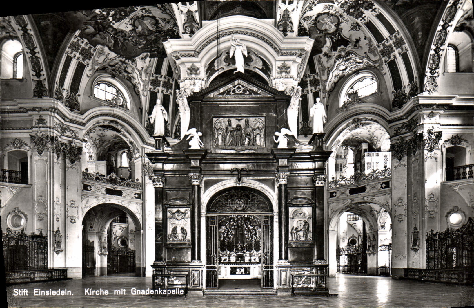 MODERN CARD Stift Einsledeln Kirche put Gnadenkapelle