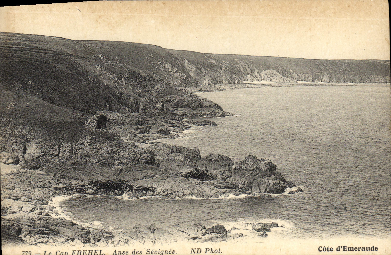 VINTAGE POSTCARD Cape Frehel Handle of Sevignes