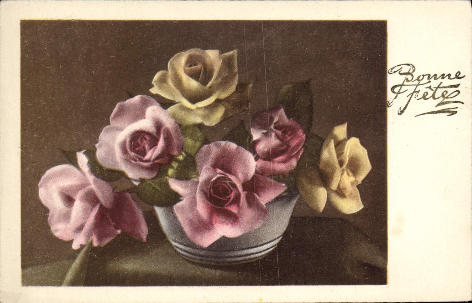 CPA Bonne Fete Fleurs