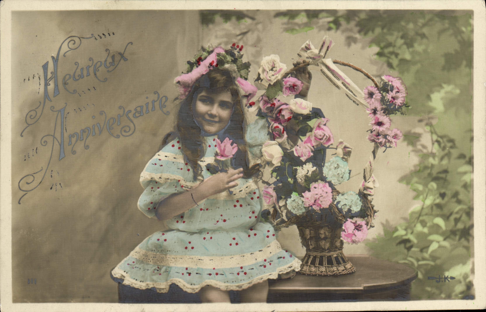 VINTAGE POSTCARD Happy Birthday Child