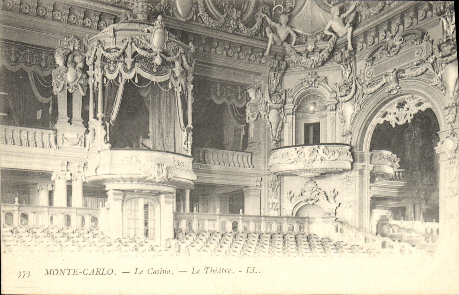 VINTAGE POSTCARD Monte Carlo the theater