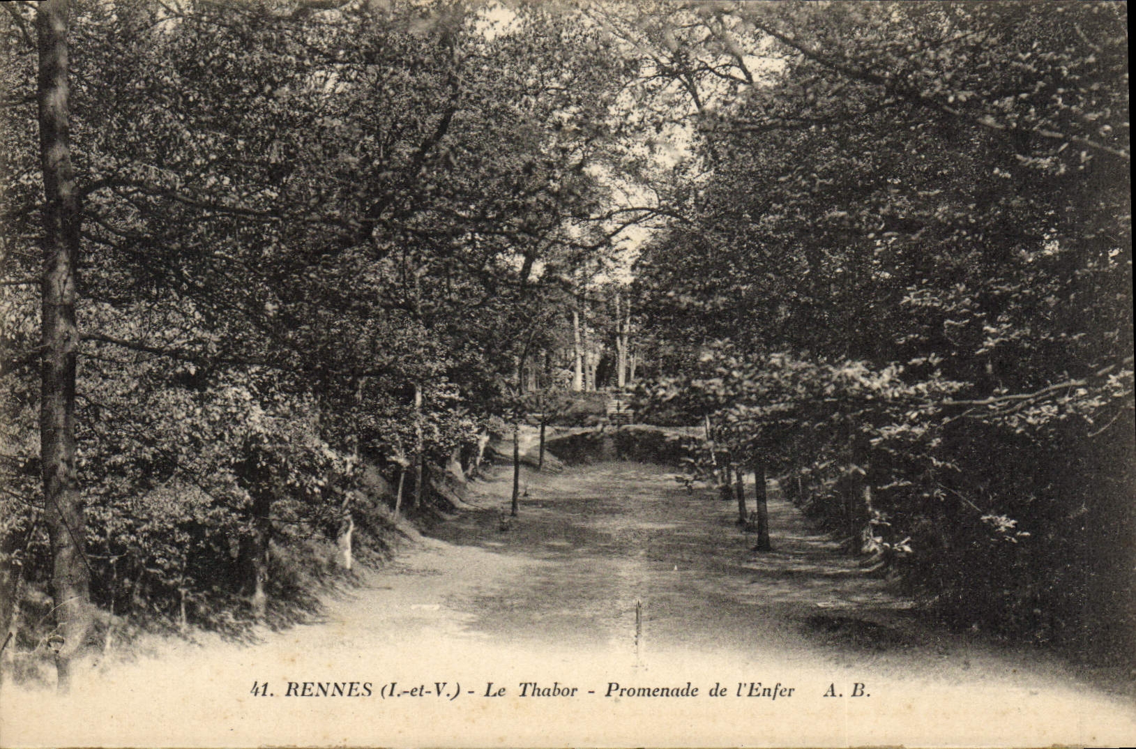 CPA Rennes Le Thabor Promenade de l'Enfer