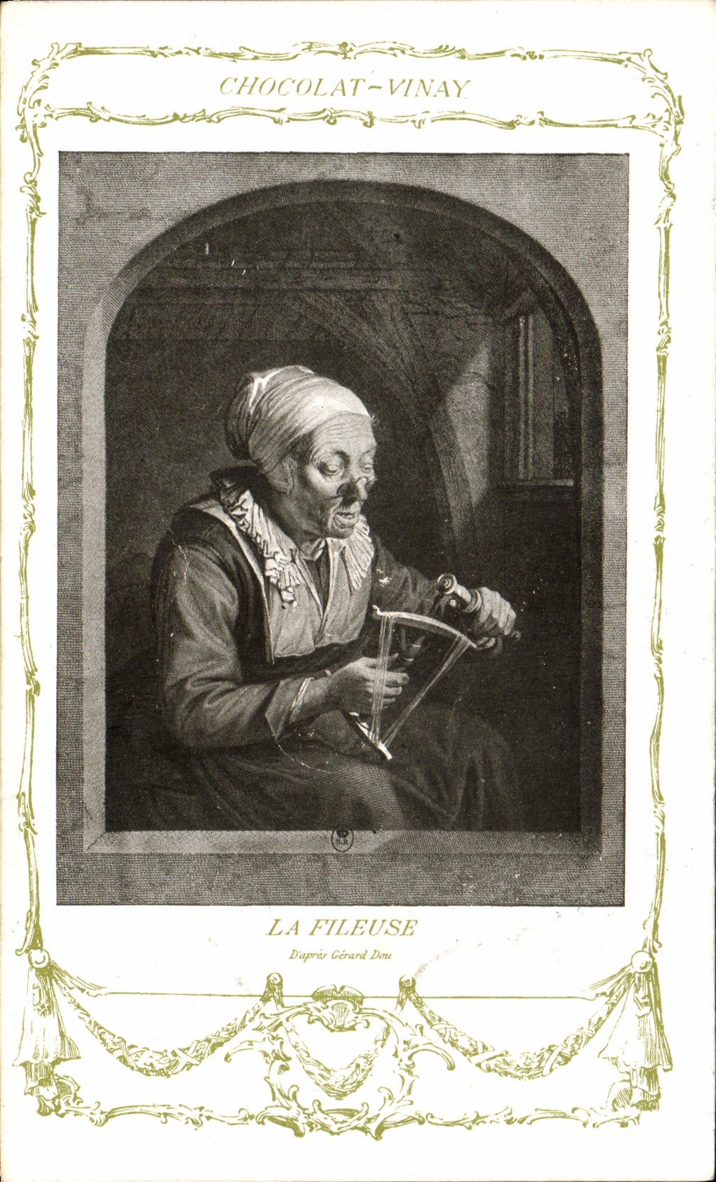 VINTAGE POSTCARD Fantasy Publicity Vinay Chocolate the ropemaking machine Gerald Dou