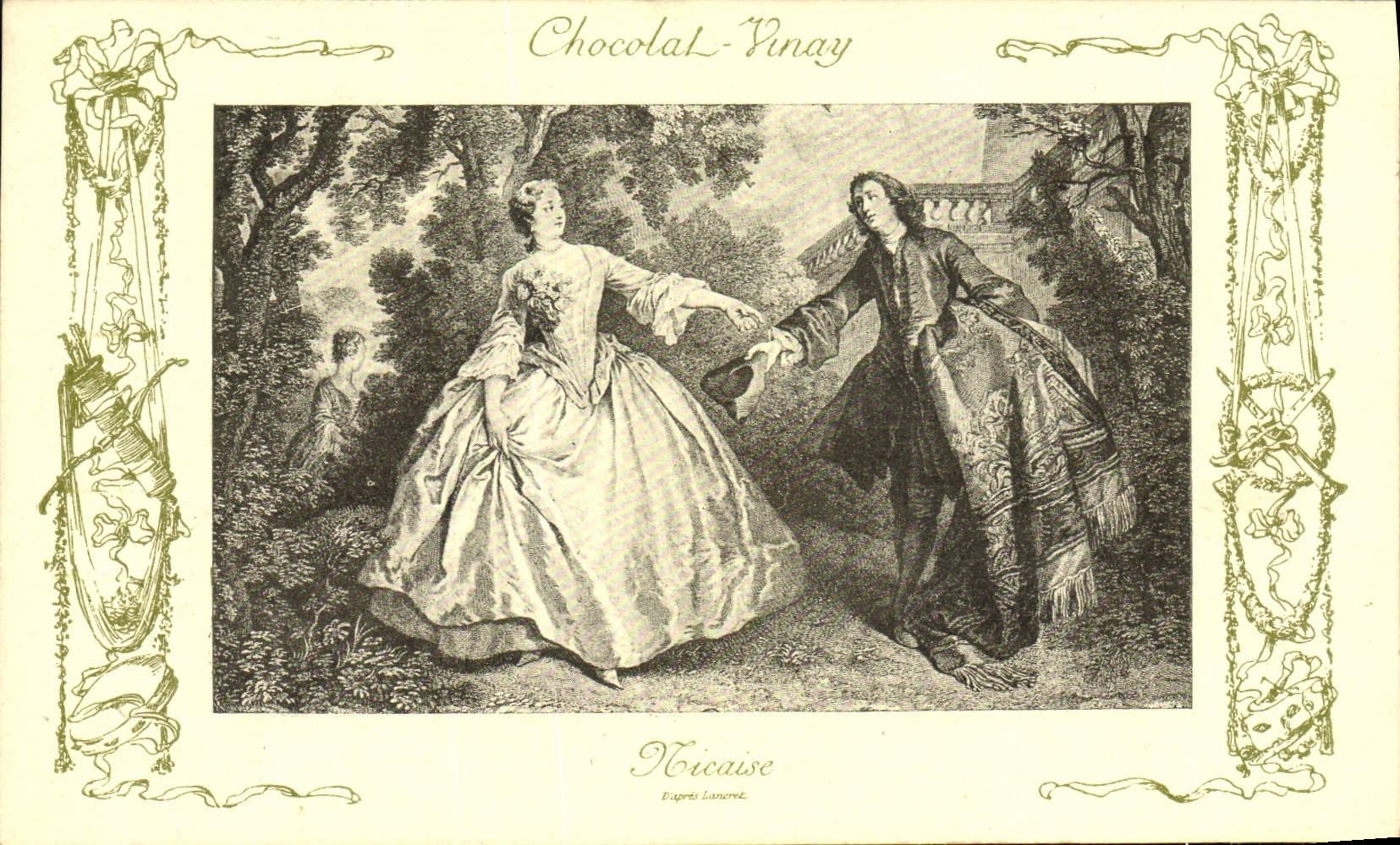 CPA Fantaisie Publicite Chocolat Vinay Nicaise Lancret