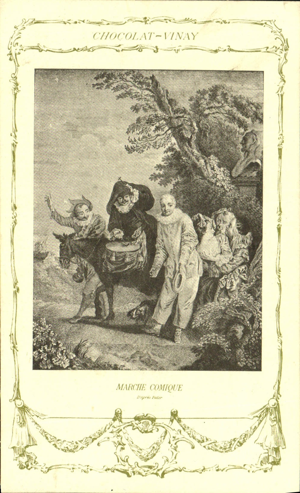 VINTAGE POSTCARD Fantaisie Publicity Vinay Chocolate Goes comic