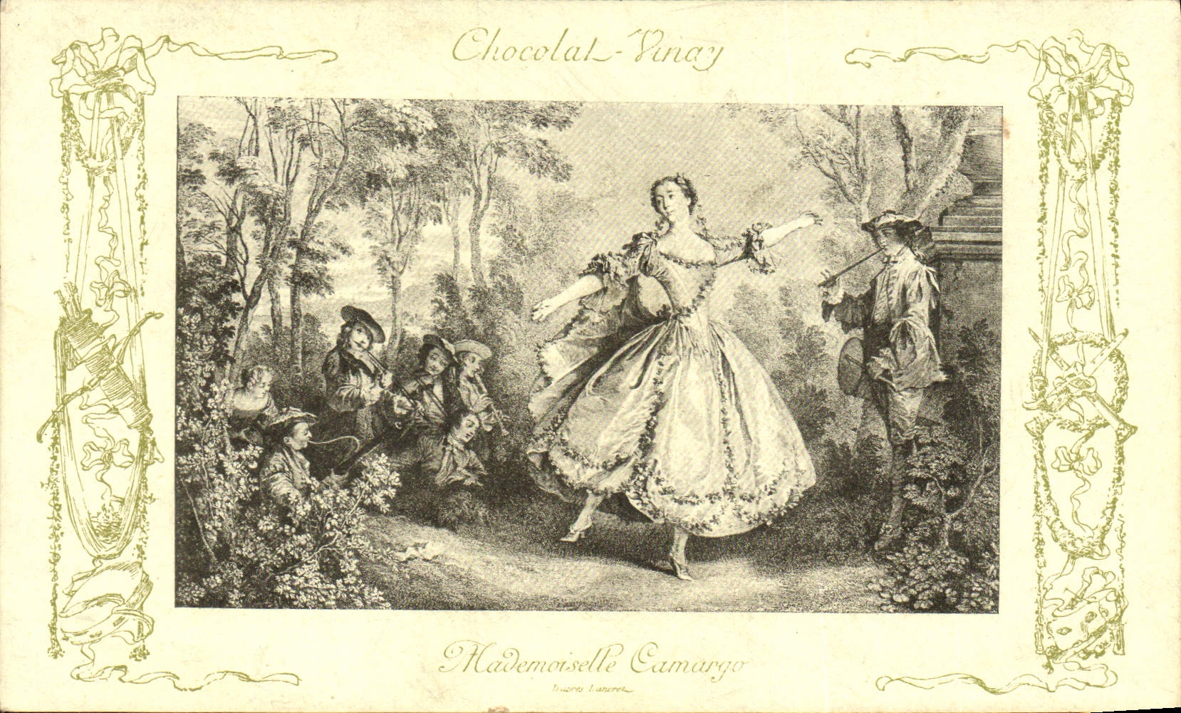 CPA Fantaisie Publicite Chocolat Vivay Mademoiselle Camargo Alncet