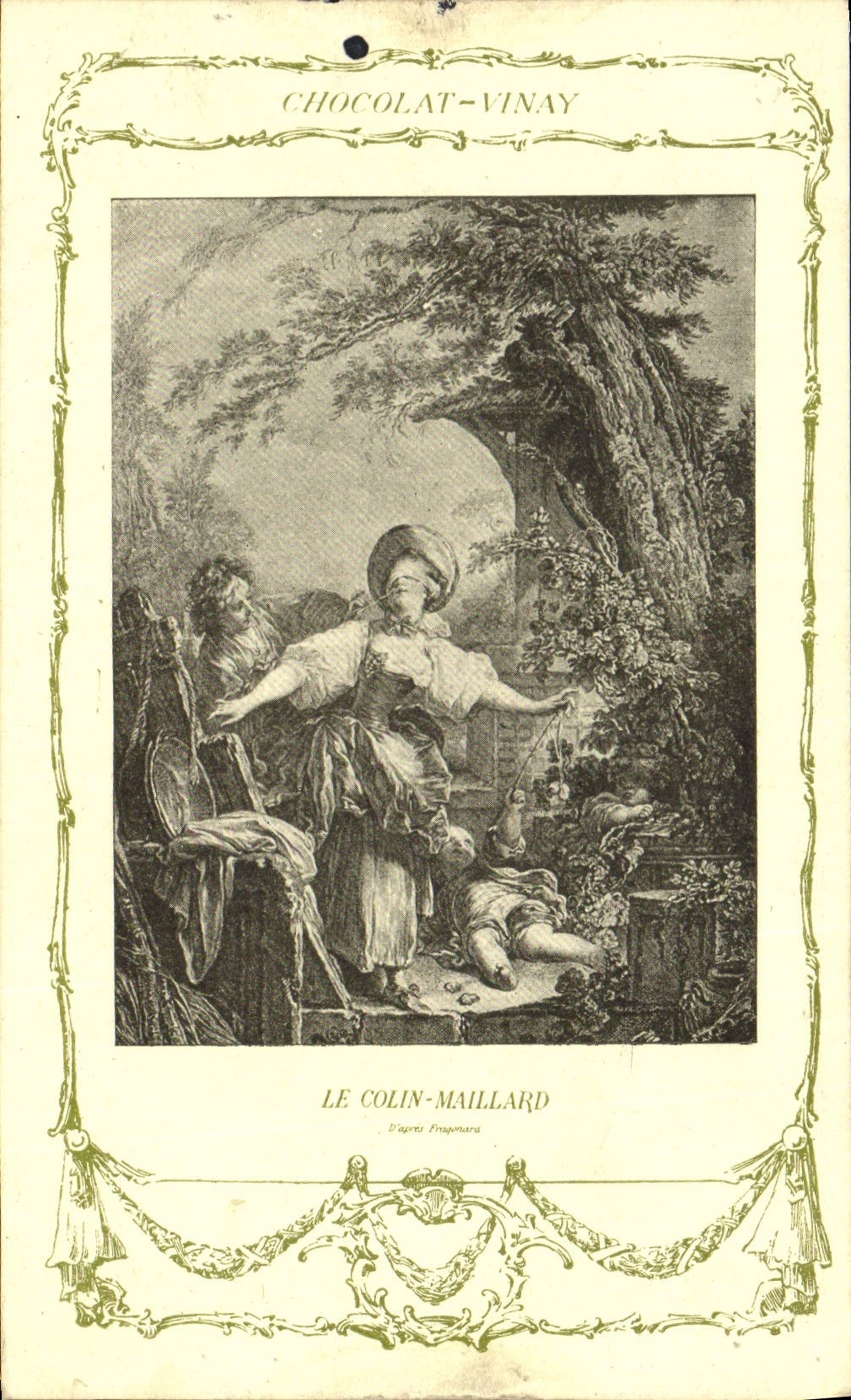 VINTAGE POSTCARD Fantasy Publicity Vivay Chocolate the Hake Maillard Fragonard