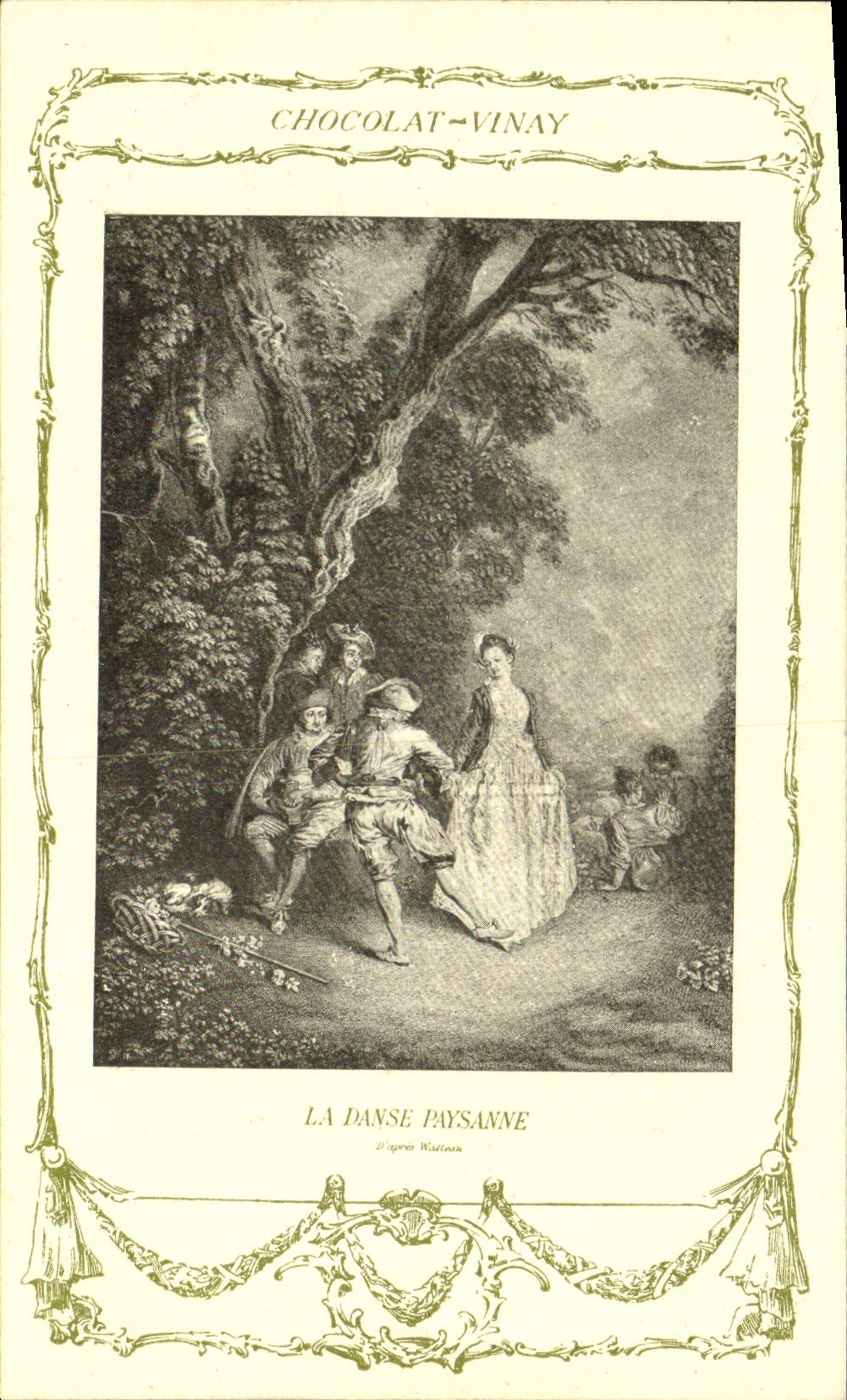 CPA Fantaisie Publicite Chocolat Vivay La danse paysanne Watteau