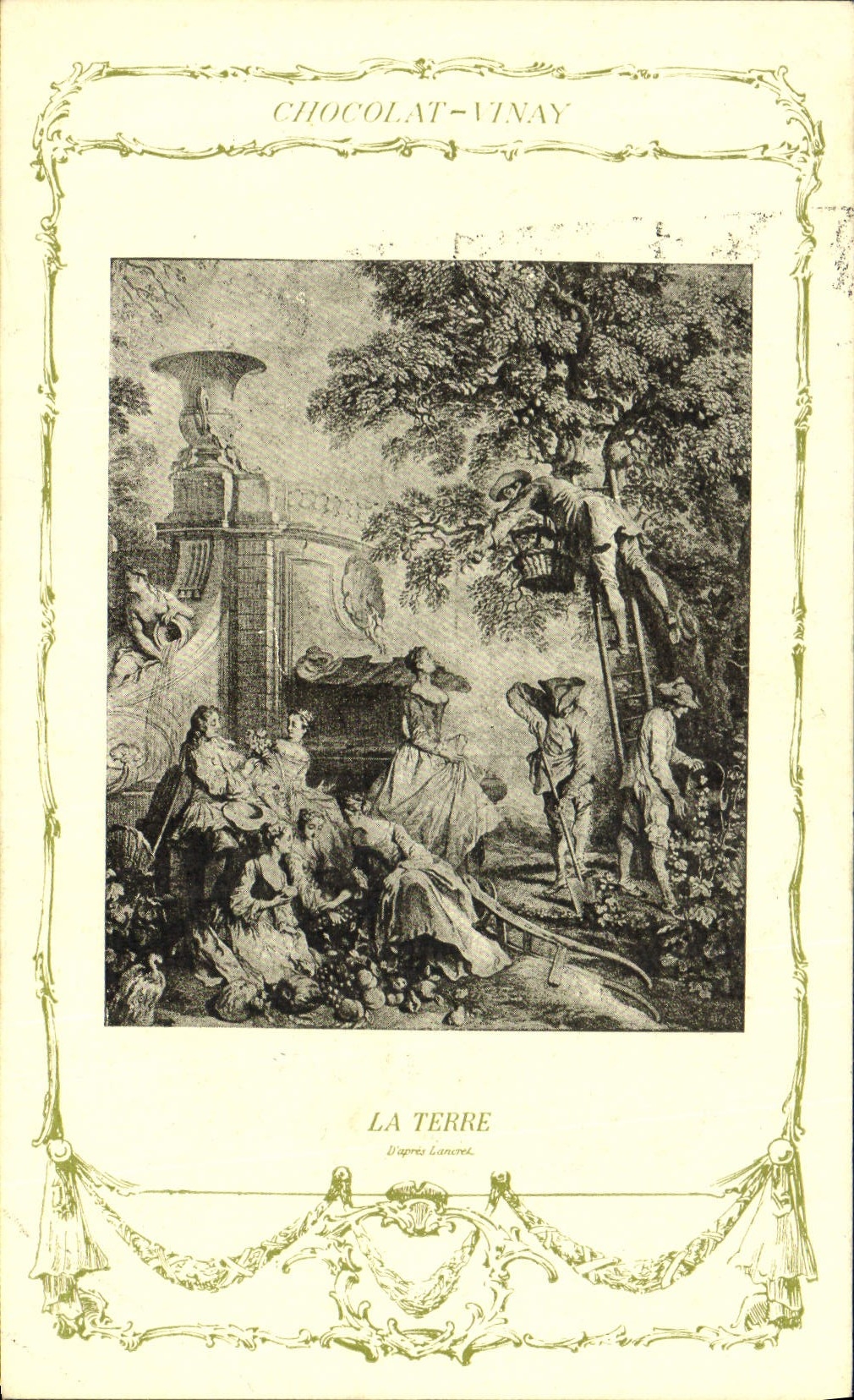 CPA Fantaisie Publicite Chocolat Vivay La terre Lancret 