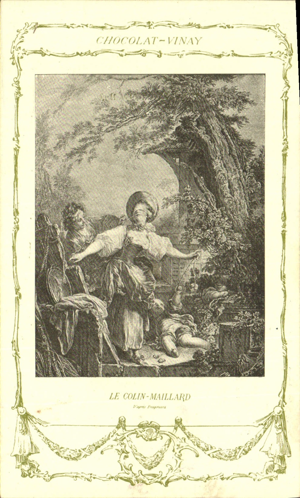 CPA Fantaisie Publicite Chocolat Vivay La Colin Maillard Fragonard