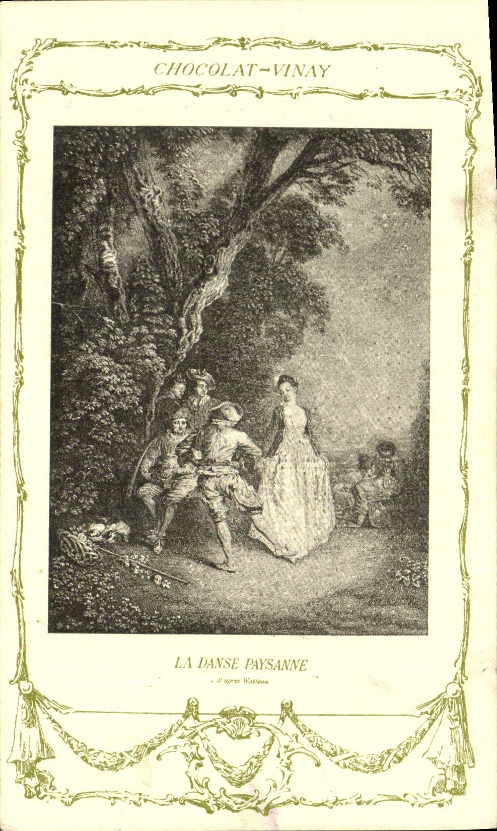 CPA Fantaisie Publicite Chocolat Vivay La danse paysanne Watteau