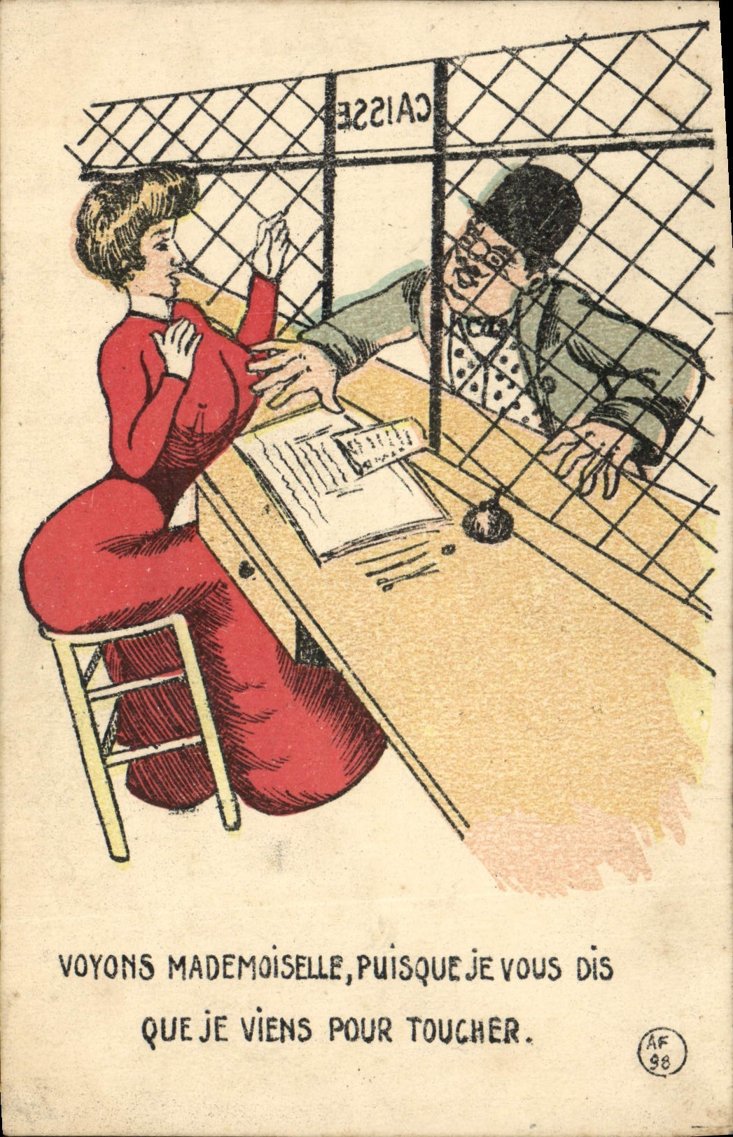 VINTAGE POSTCARD Fantasy Case Woman