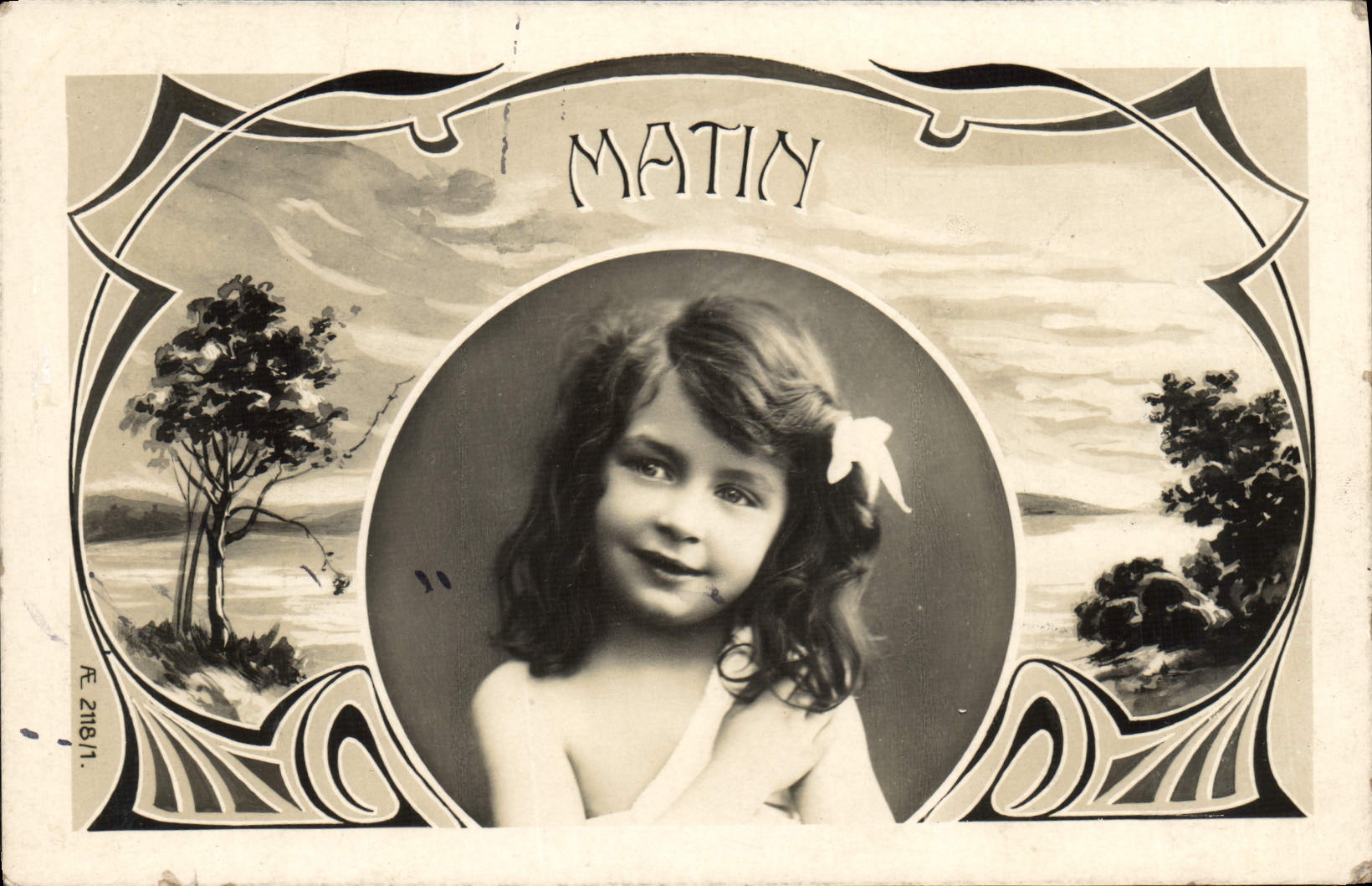 VINTAGE POSTCARD Fantasy Child Morning