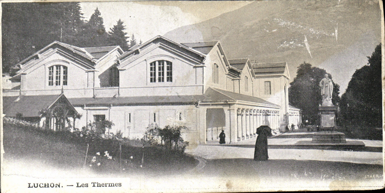 VINTAGE POSTCARD Luchon thermal baths