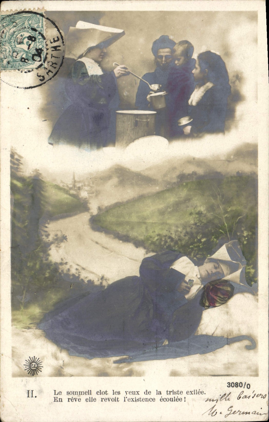 VINTAGE POSTCARD Fantasy Religious Woman