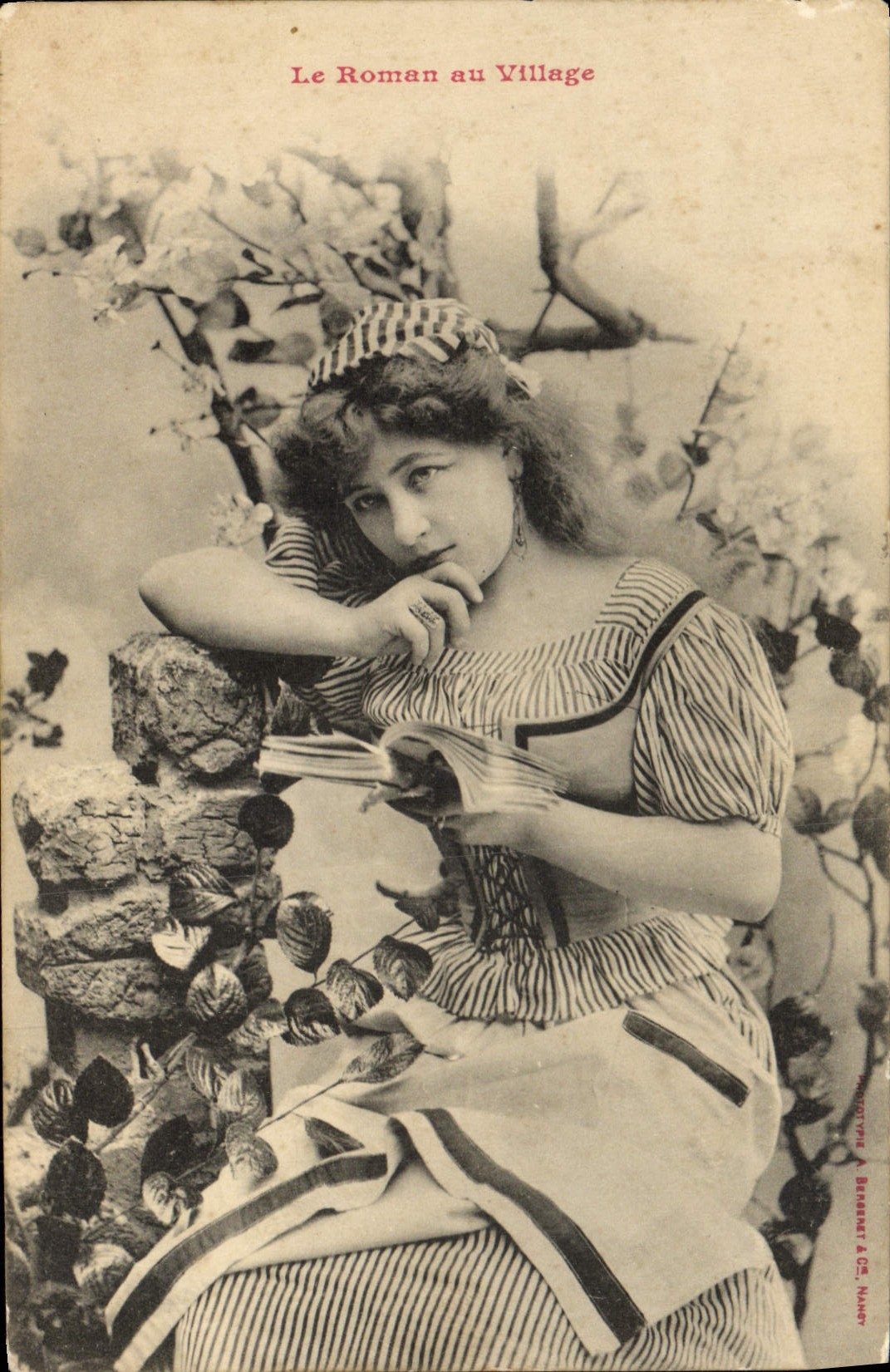 VINTAGE POSTCARD Fantasy Woman the novel of the village