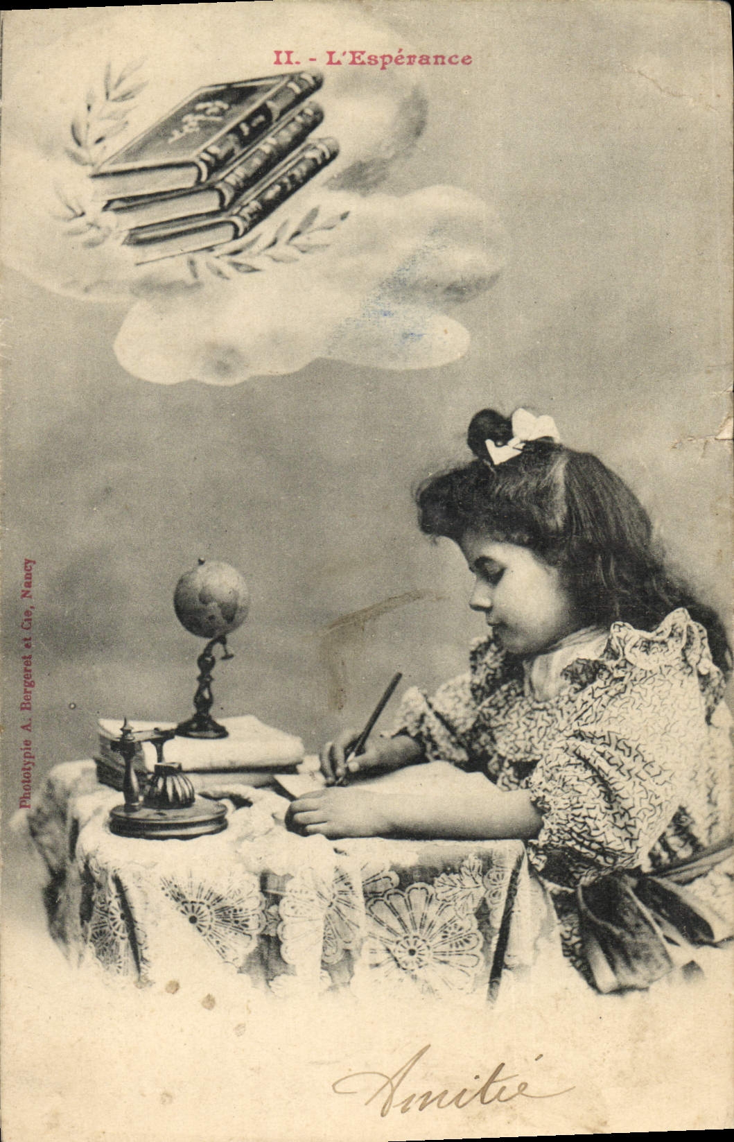 VINTAGE POSTCARD Fantasy Child the hope