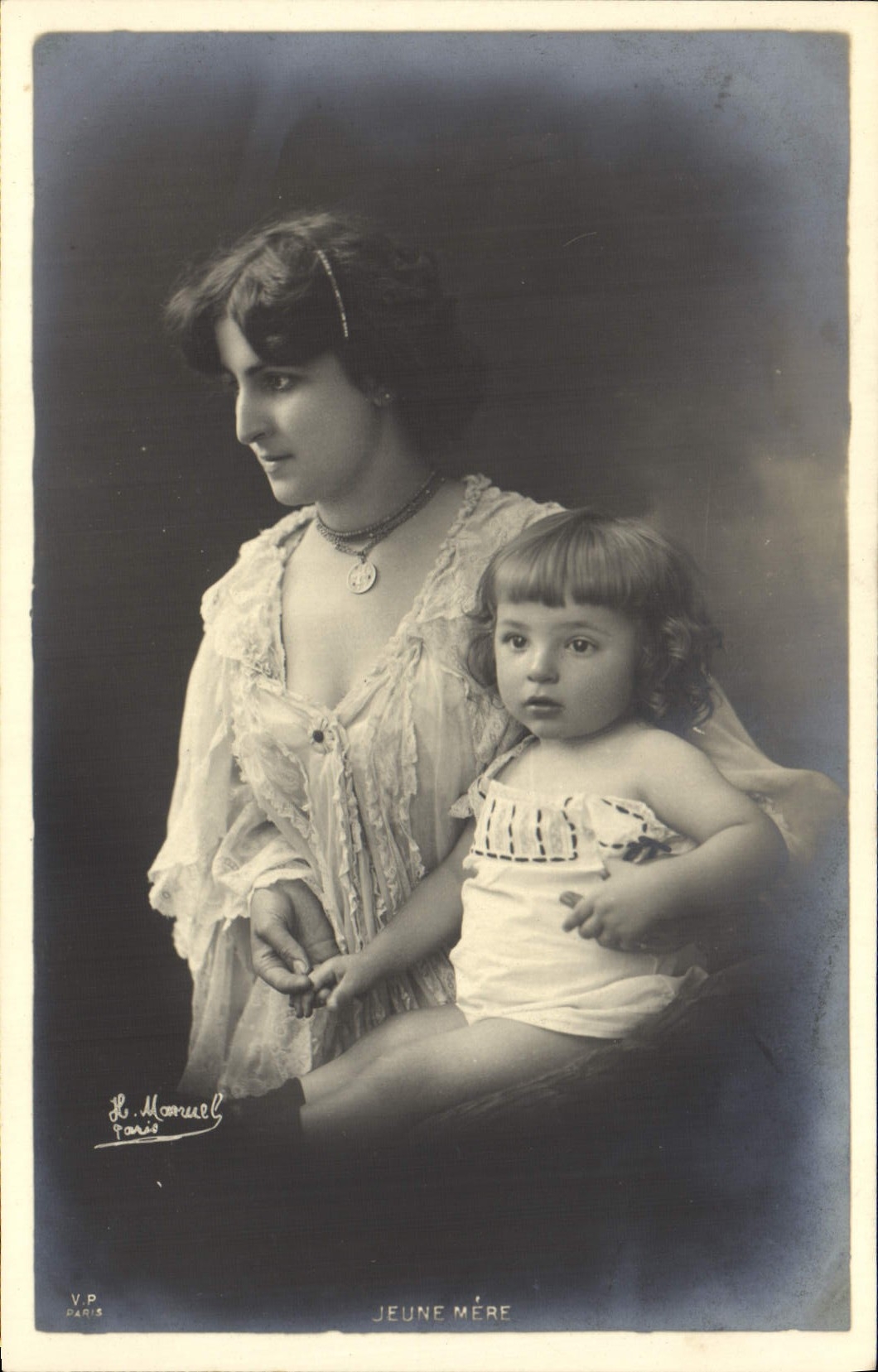 VINTAGE POSTCARD Child wife Baby