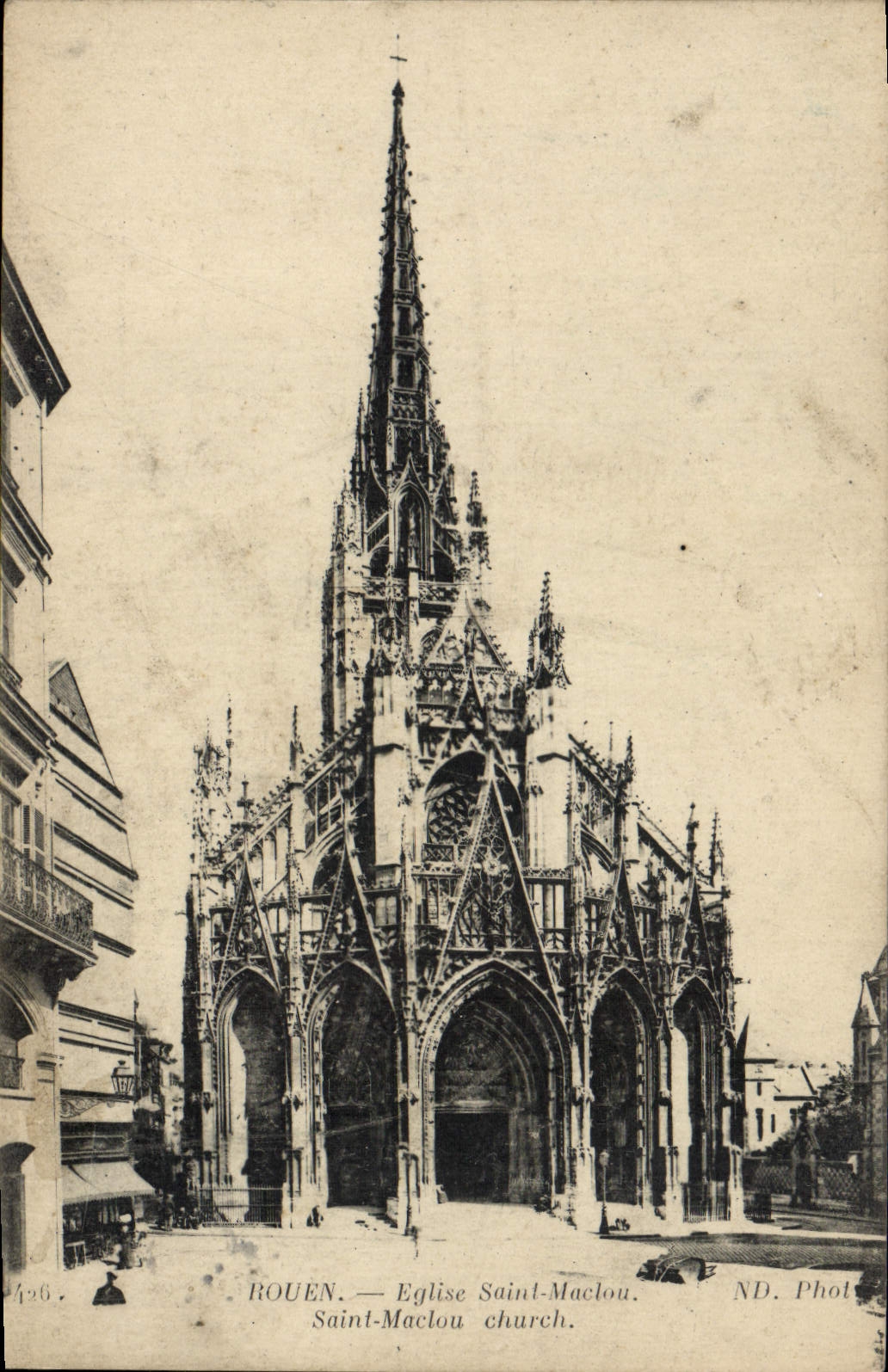 VINTAGE POSTCARD Rouen Church Maclou Saint