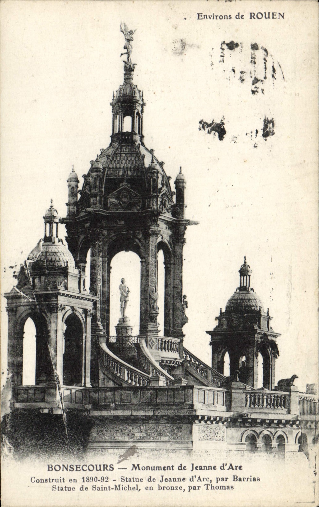 CPA Bonsecours Monument De Jeanne D'Arc
