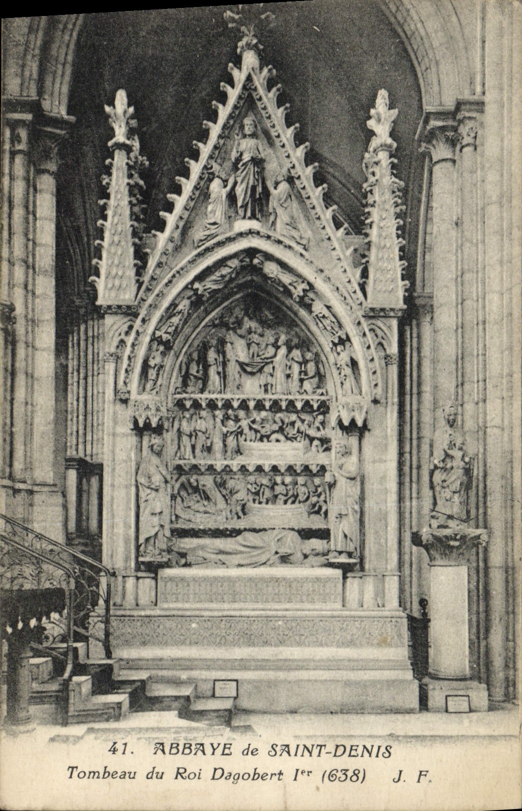 Abadía de la POSTAL de la VENDIMIA Saint de la tumba de Denis de rey Dagobert 1r