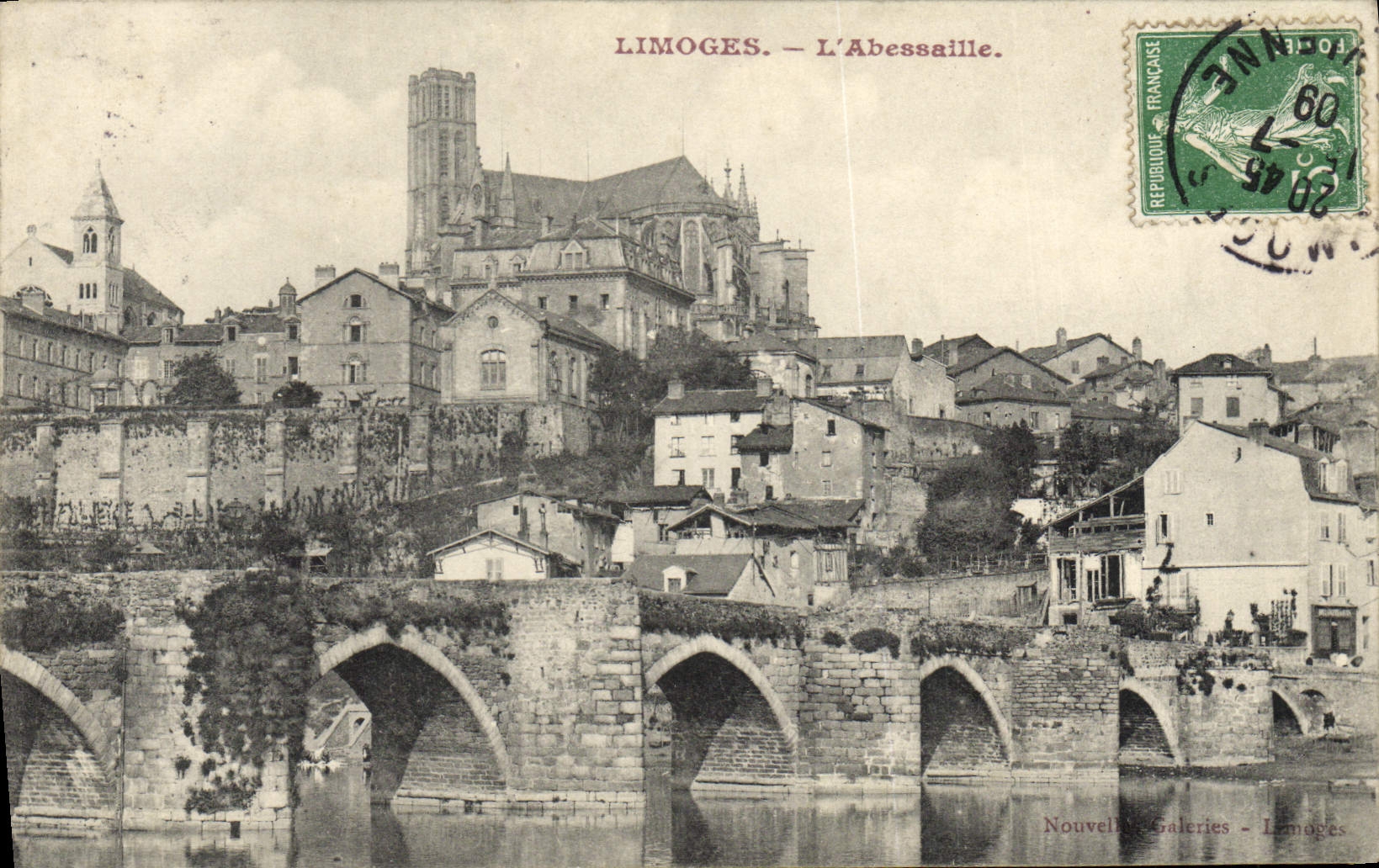 VINTAGE POSTCARD Limoges Abessaille