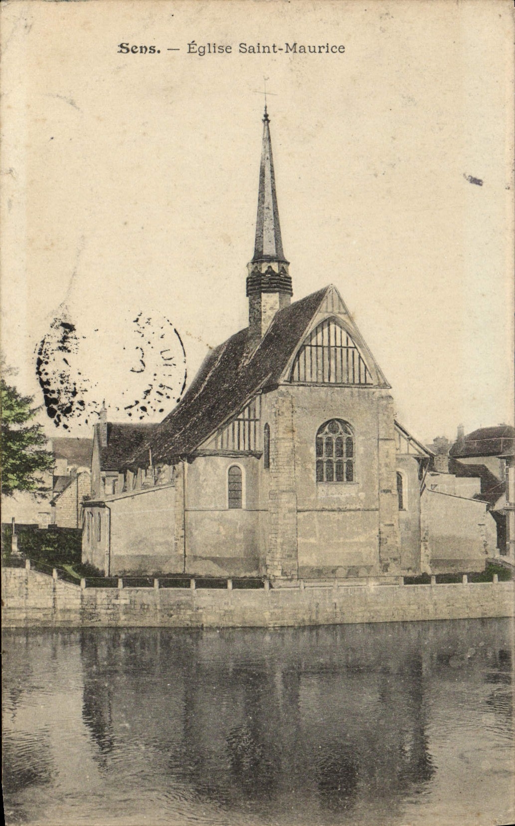 CPA Sens Eglise Saint Maurice