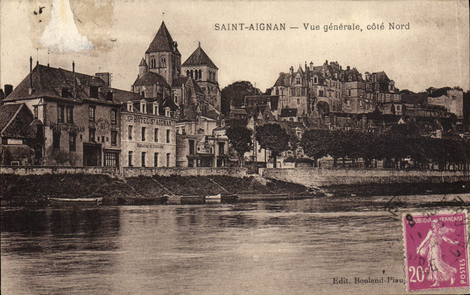 CPA Saint Aignan Vue Generale Cote Nord
