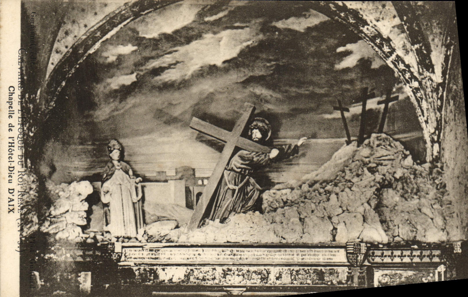 VINTAGE POSTCARD Vault De I' Hotel God of Aix Martyrdom of the time of king Rene