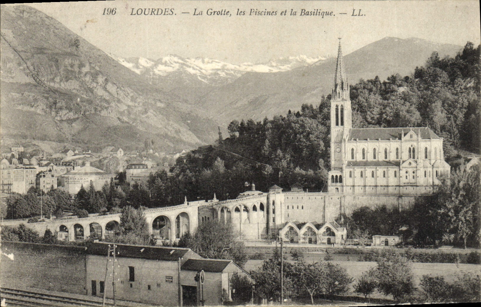VINTAGE POSTCARD Heavy the Cave Swimming pools And the Basilica