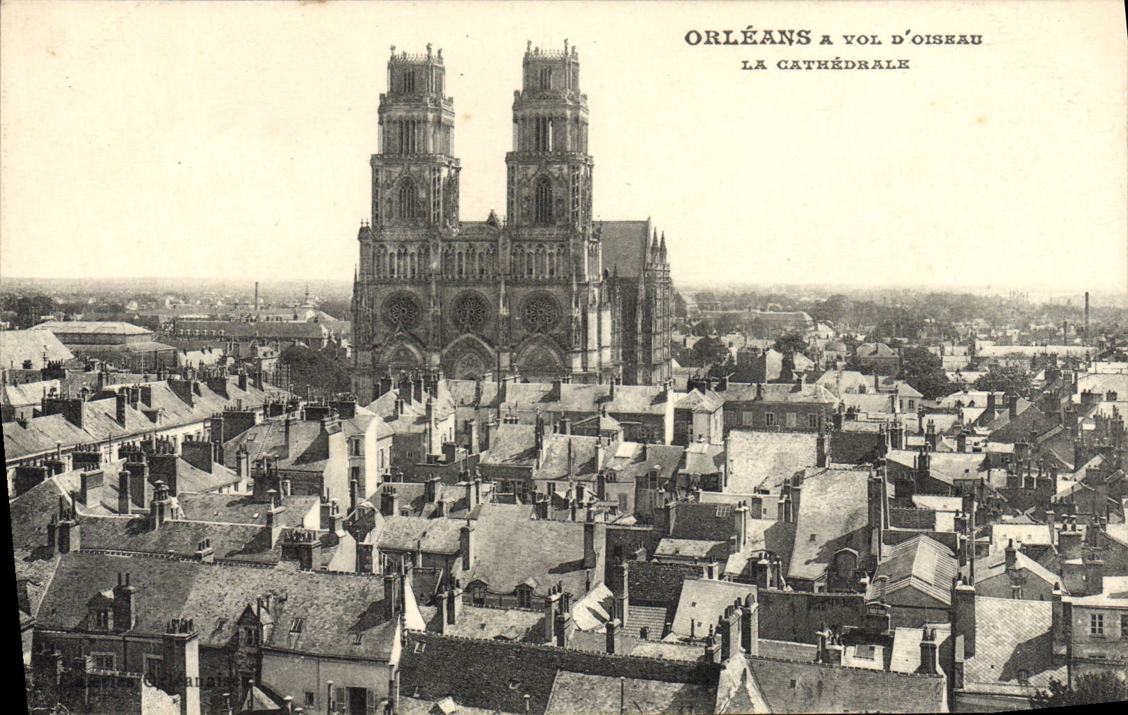 CPA Orleans Vue D'Oiskau La Cathedrale