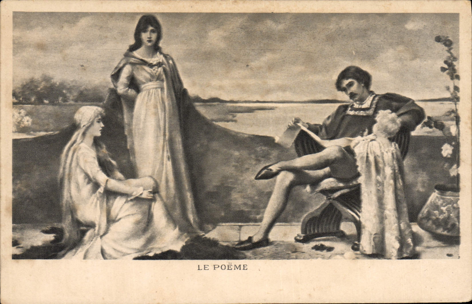 VINTAGE POSTCARD Fantasy the poem