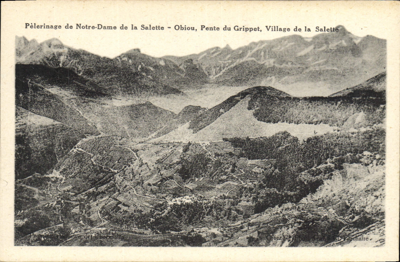 CPA Pelerinage De Notre Dame De La Salette Obiou Pente Du Grippet Village De La Salette