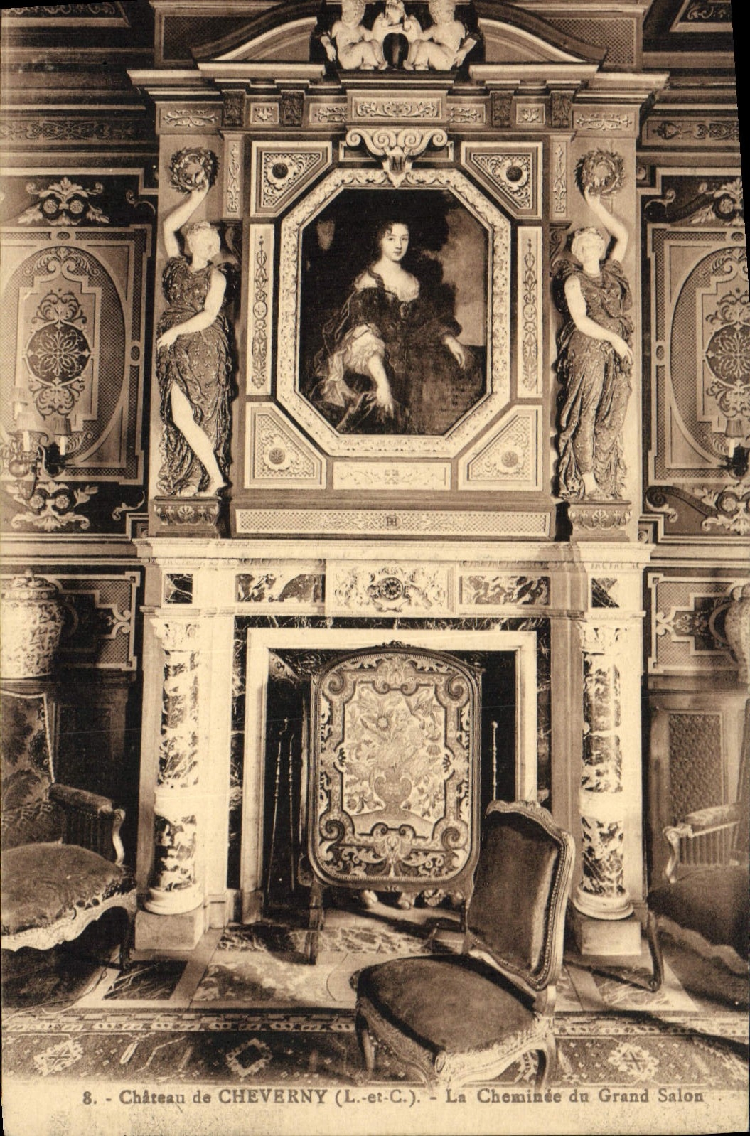 CPA Chateau De Cheverny La Cheminee Du Grand Salon