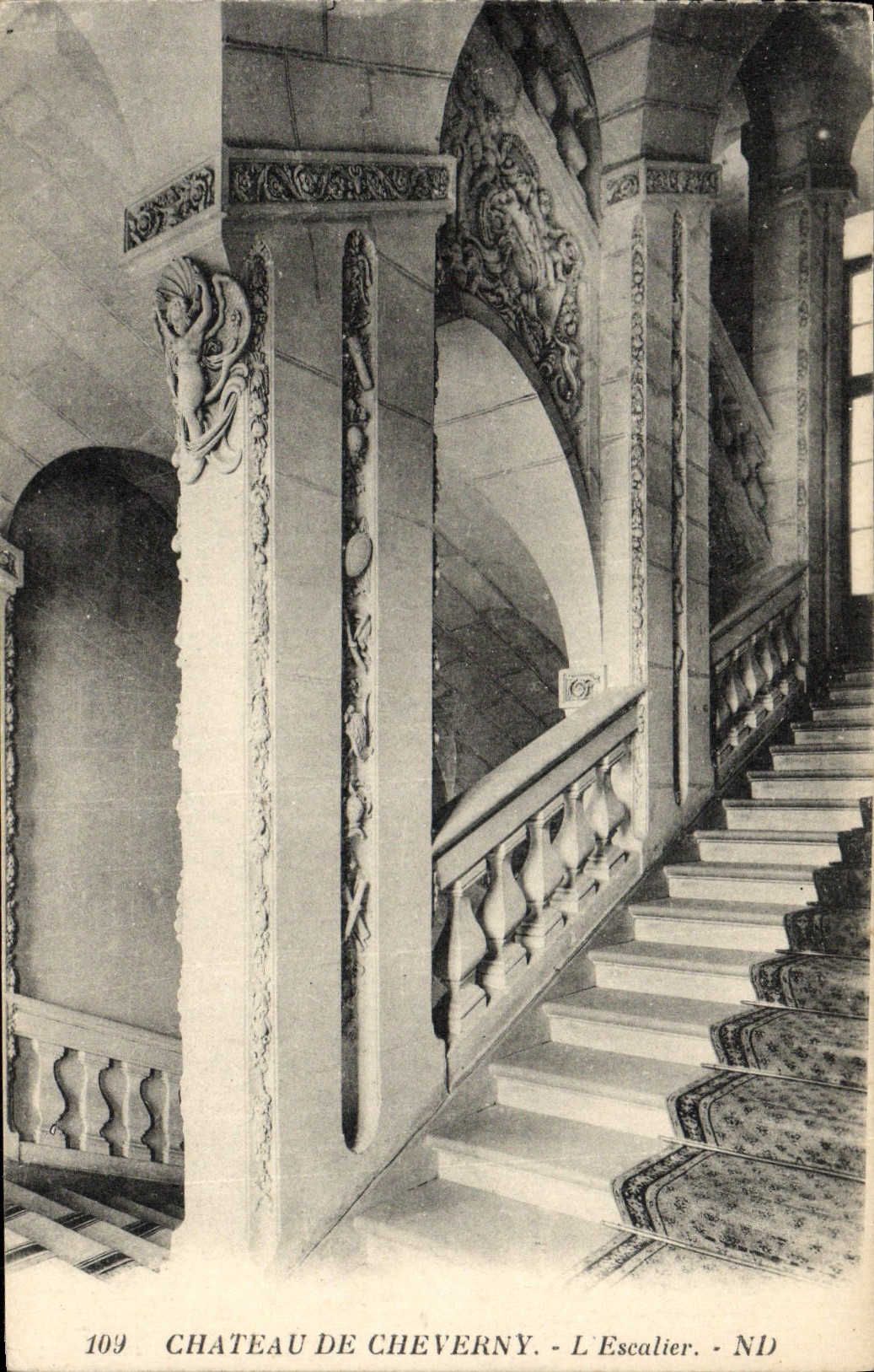 CPA Chateau De Cheverny L'escalier