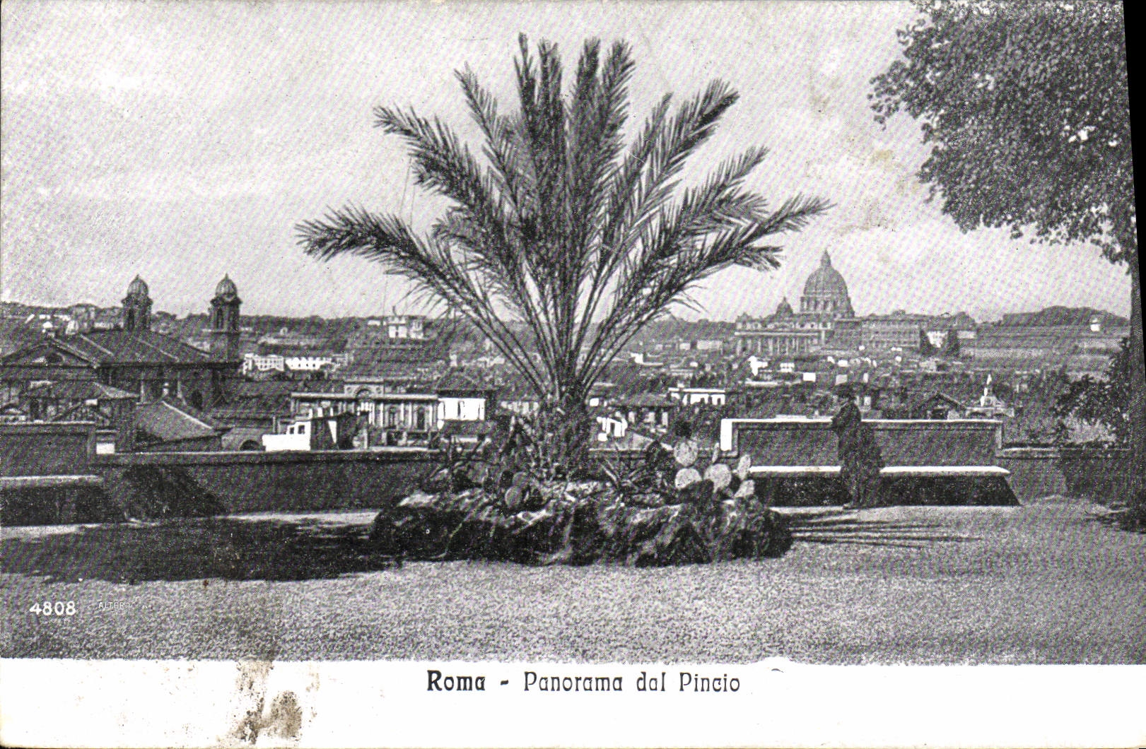 Panorama Dal Pincio de Roma de la POSTAL de la VENDIMIA